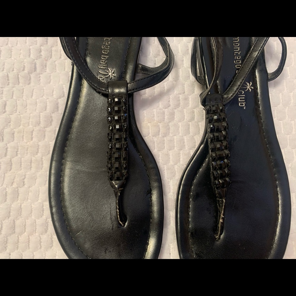5/$25! Black Jeweled Sandals